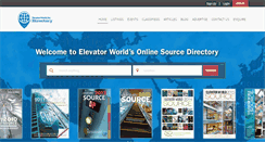 Desktop Screenshot of elevatordirectory.com